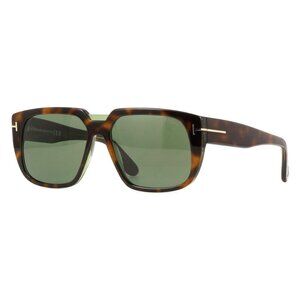 New TOM FORD Oliver-02 Havana Square FT1025/S 56N Sunglasses Women